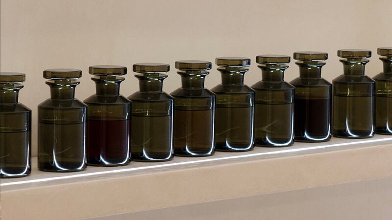 Fragrance bottles.